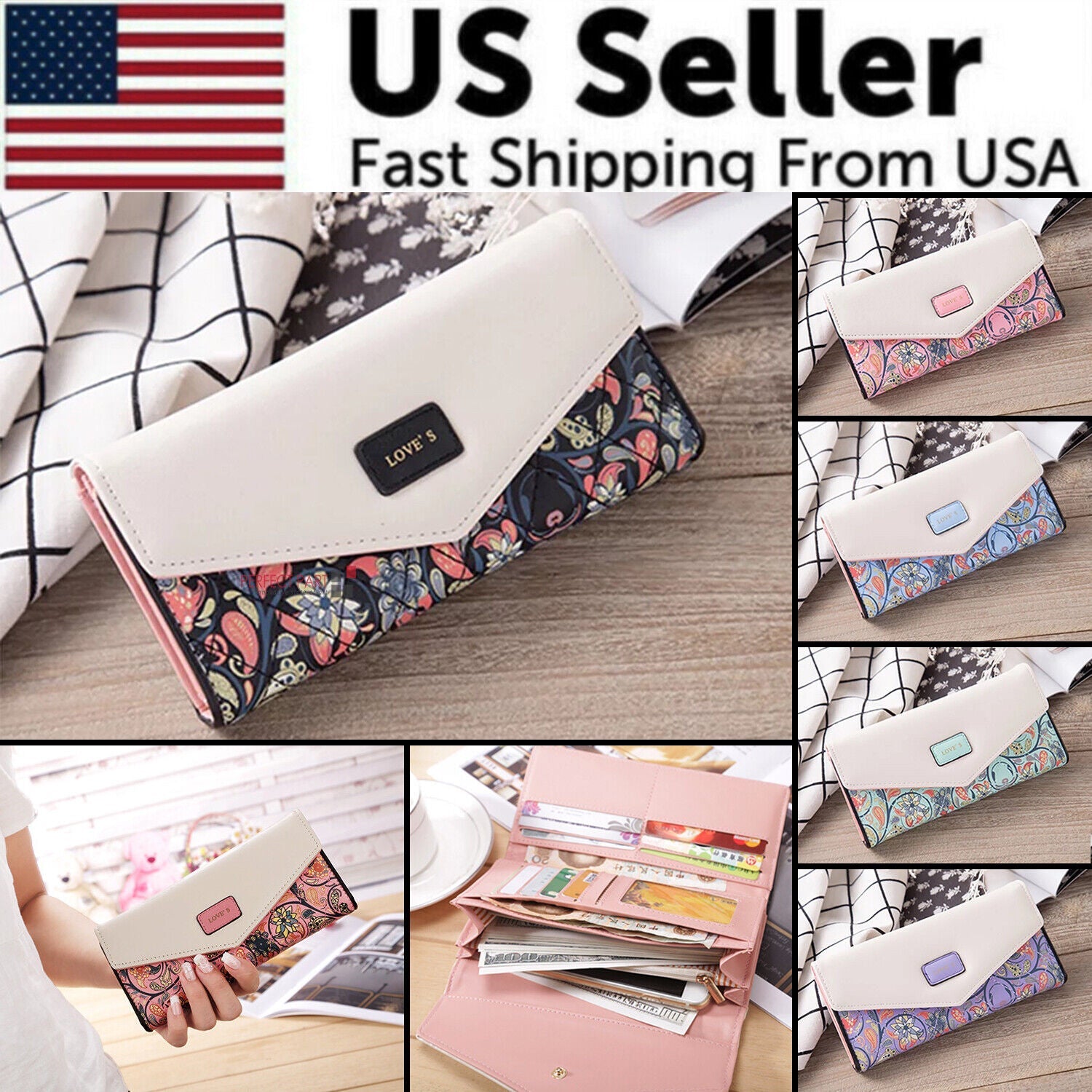 The Amélie Floral Wallet | Elegant Women's Compact Wallet